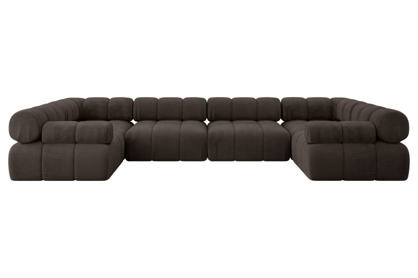 Narożnik uniwersalny modułowy BIRNO-U2 380x190x70 cm Brązowy 684307