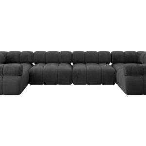 Narożnik uniwersalny modułowy BIRNO-U2 380x190x70 cm Czarny 684236 Narożnik uniwersalny modułowy BIRNO-U2 380x190x70 cm Czarny 684236