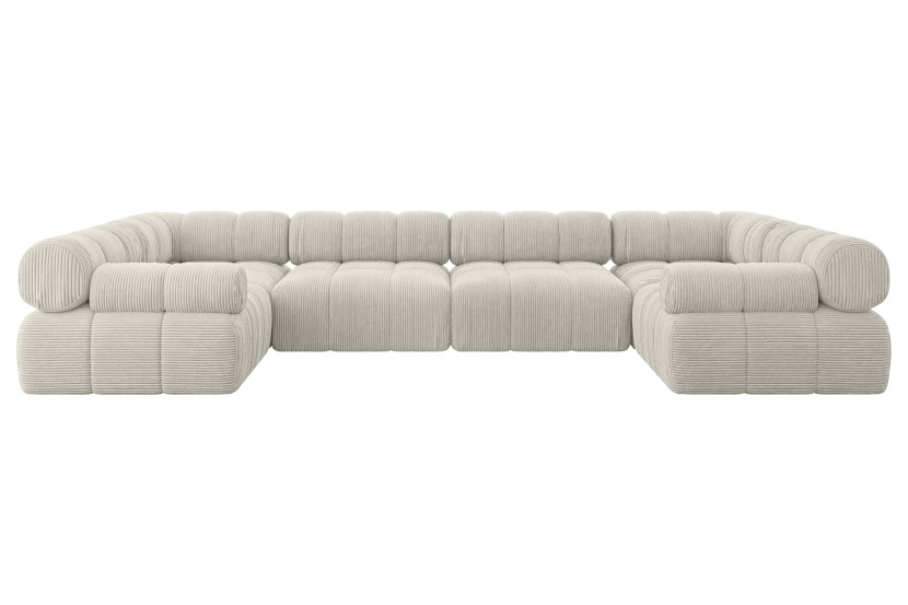 Narożnik uniwersalny modułowy BIRNO-U2 380x190x70 cm Kremowy 684227