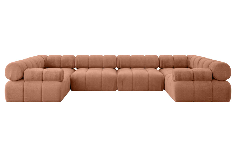 Narożnik uniwersalny modułowy BIRNO-U2 380x190x70 cm Morelowy 684354