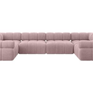 Narożnik uniwersalny modułowy BIRNO-U2 380x190x70 cm Różowy 684395 Narożnik uniwersalny modułowy BIRNO-U2 380x190x70 cm Różowy 684395