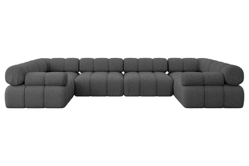 Narożnik uniwersalny modułowy BIRNO-U2 380x190x70 cm Szary 684294