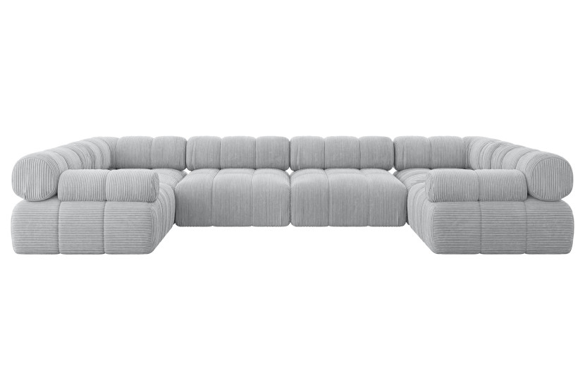 Narożnik uniwersalny modułowy BIRNO-U2 380x190x70 cm Szary 684221