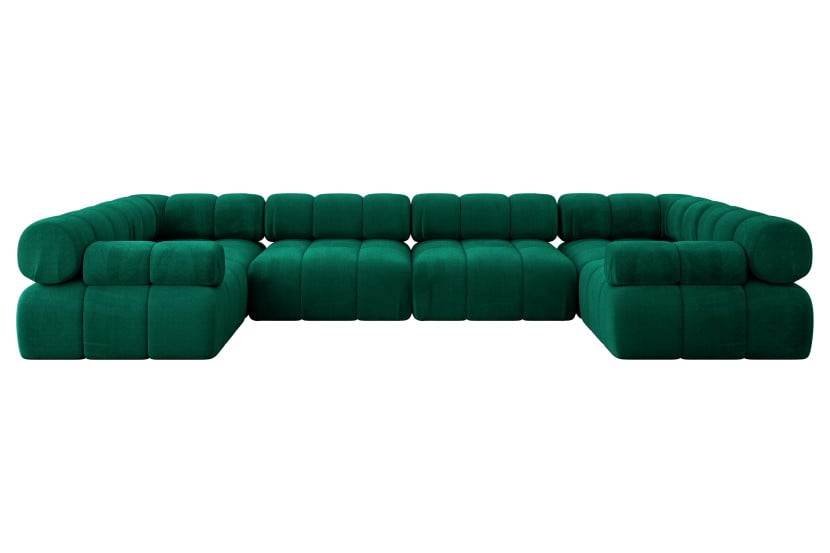 Narożnik uniwersalny modułowy BIRNO-U2 380x190x70 cm Zielony 684356