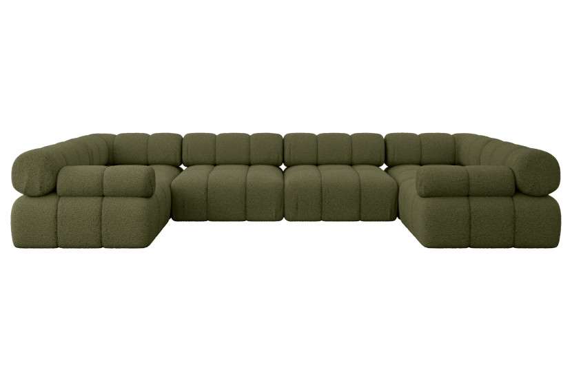 Narożnik uniwersalny modułowy BIRNO-U2 380x190x70 cm Zielony 684362