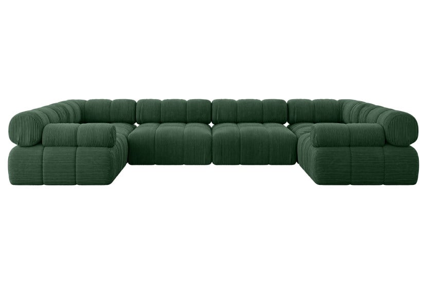 Narożnik uniwersalny modułowy BIRNO-U2 380x190x70 cm Zielony 684309
