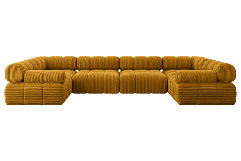 Narożnik uniwersalny modułowy BIRNO-U2 380x190x70 cm Żółty 684242