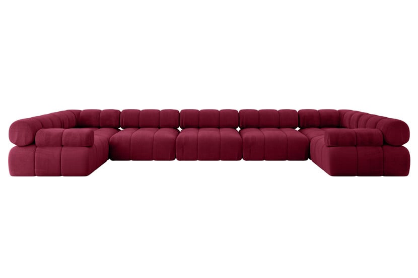 Narożnik uniwersalny modułowy BIRNO-U3 475x190x70 cm Bordowy 684512