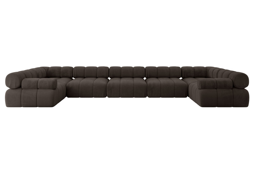Narożnik uniwersalny modułowy BIRNO-U3 475x190x70 cm Brązowy 684565