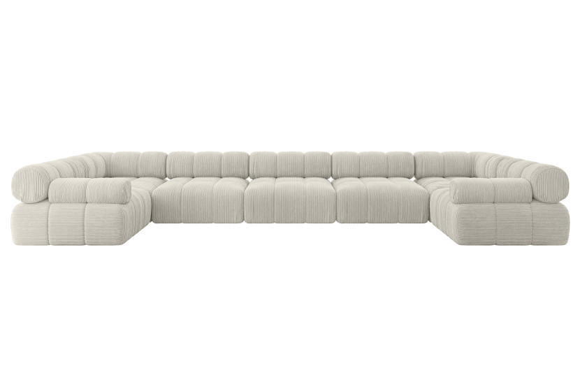 Narożnik uniwersalny modułowy BIRNO-U3 475x190x70 cm Kremowy 684511