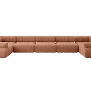 Narożnik uniwersalny modułowy BIRNO-U3 475x190x70 cm Morelowy 684569 Narożnik uniwersalny modułowy BIRNO-U3 475x190x70 cm Morelowy 684569