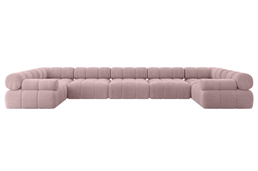 Narożnik uniwersalny modułowy BIRNO-U3 475x190x70 cm Różowy 684607