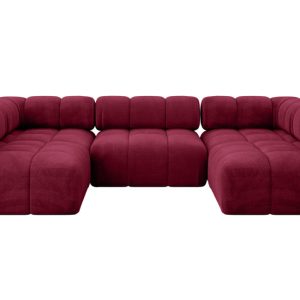 Narożnik uniwersalny modułowy GARVO-U1 285x190x70 cm Bordowy 684666 Narożnik uniwersalny modułowy GARVO-U1 285x190x70 cm Bordowy 684666