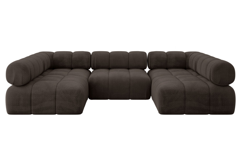 Narożnik uniwersalny modułowy GARVO-U1 285x190x70 cm Brązowy 684543