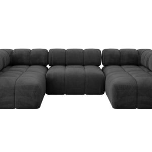 Narożnik uniwersalny modułowy GARVO-U1 285x190x70 cm Czarny 684657 Narożnik uniwersalny modułowy GARVO-U1 285x190x70 cm Czarny 684657