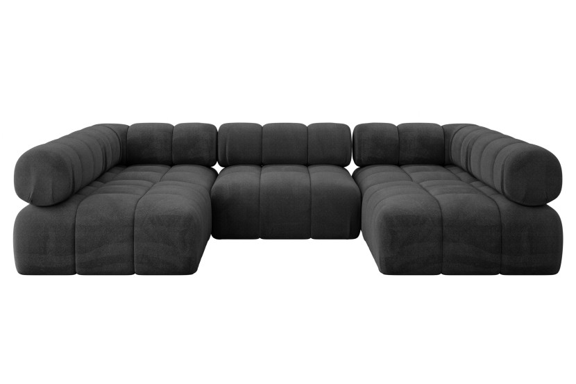 Narożnik uniwersalny modułowy GARVO-U1 285x190x70 cm Czarny 684657