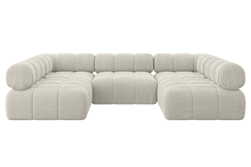 Narożnik uniwersalny modułowy GARVO-U1 285x190x70 cm Kremowy 684602
