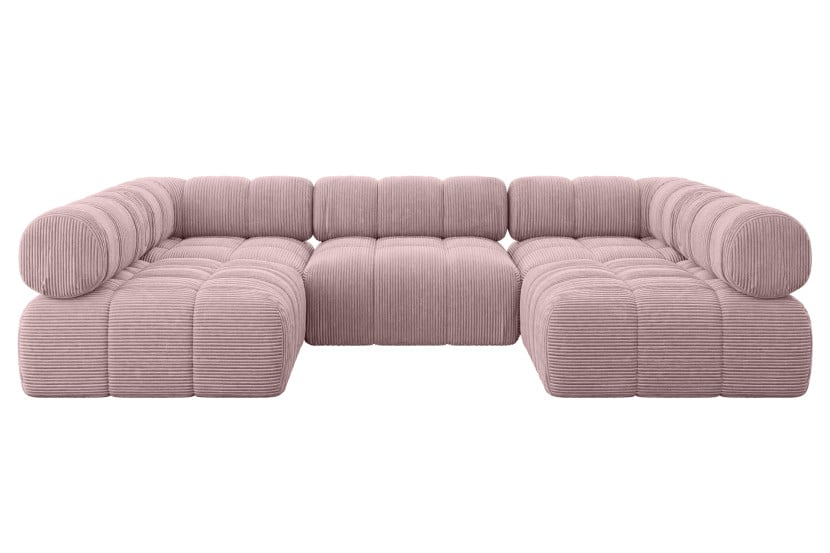 Narożnik uniwersalny modułowy GARVO-U1 285x190x70 cm Różowy 684501