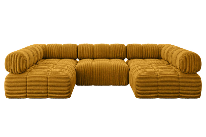 Narożnik uniwersalny modułowy GARVO-U1 285x190x70 cm Żółty 684546