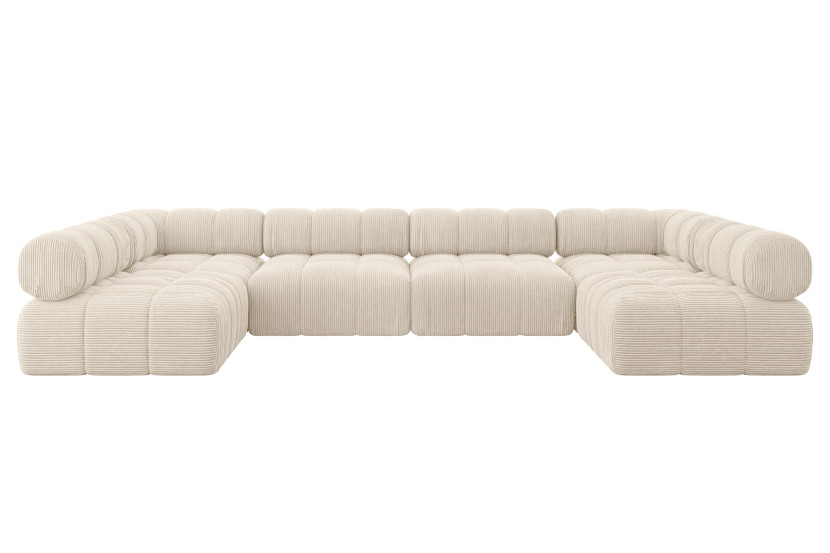 Narożnik uniwersalny modułowy GARVO-U2 380x190x70 cm Beżowy 684261