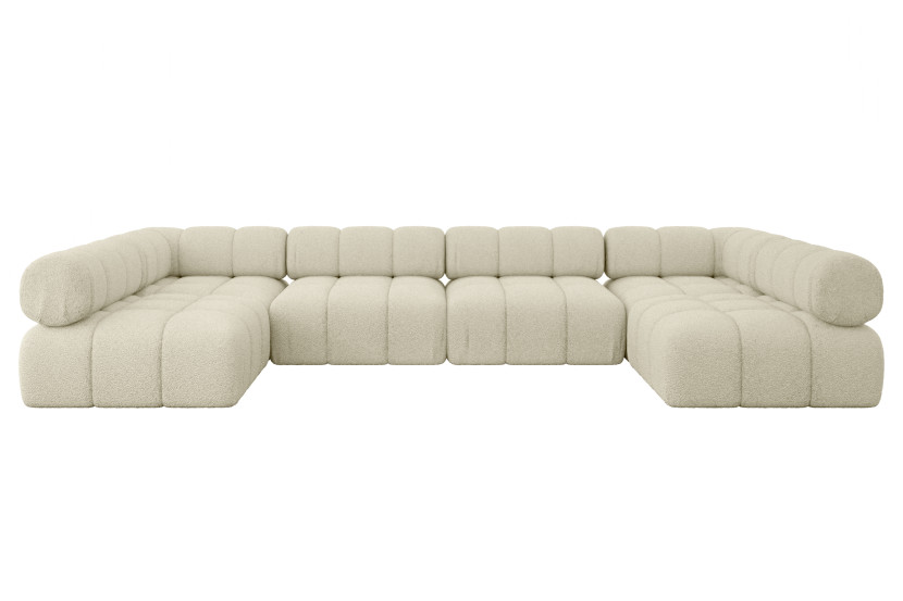 Narożnik uniwersalny modułowy GARVO-U2 380x190x70 cm Beżowy 684297