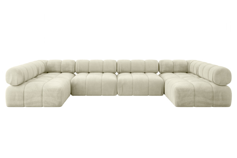 Narożnik uniwersalny modułowy GARVO-U2 380x190x70 cm Beżowy 684217