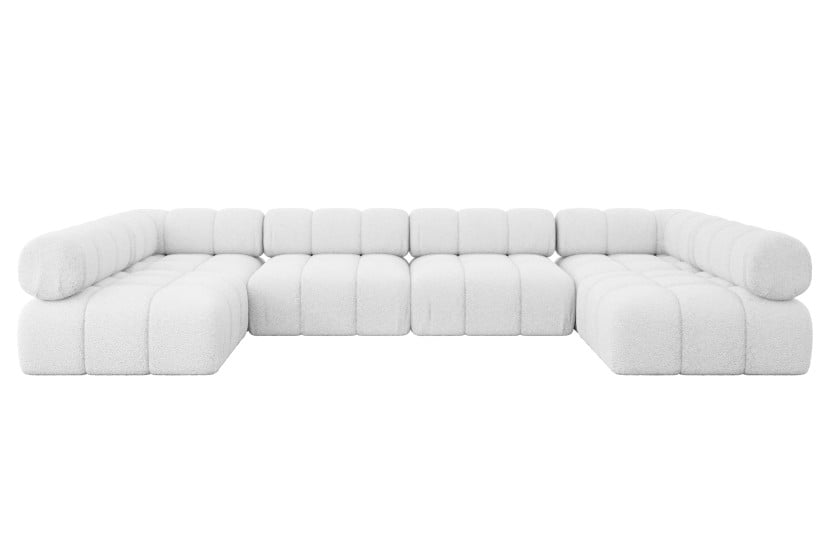 Narożnik uniwersalny modułowy GARVO-U2 380x190x70 cm Biały 684266