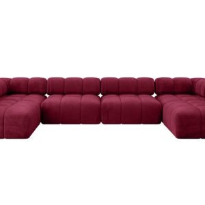 Narożnik uniwersalny modułowy GARVO-U2 380x190x70 cm Bordowy 684257 Narożnik uniwersalny modułowy GARVO-U2 380x190x70 cm Bordowy 684257