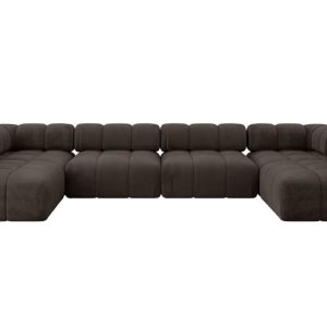 Narożnik uniwersalny modułowy GARVO-U2 380x190x70 cm Brązowy 684290 Narożnik uniwersalny modułowy GARVO-U2 380x190x70 cm Brązowy 684290