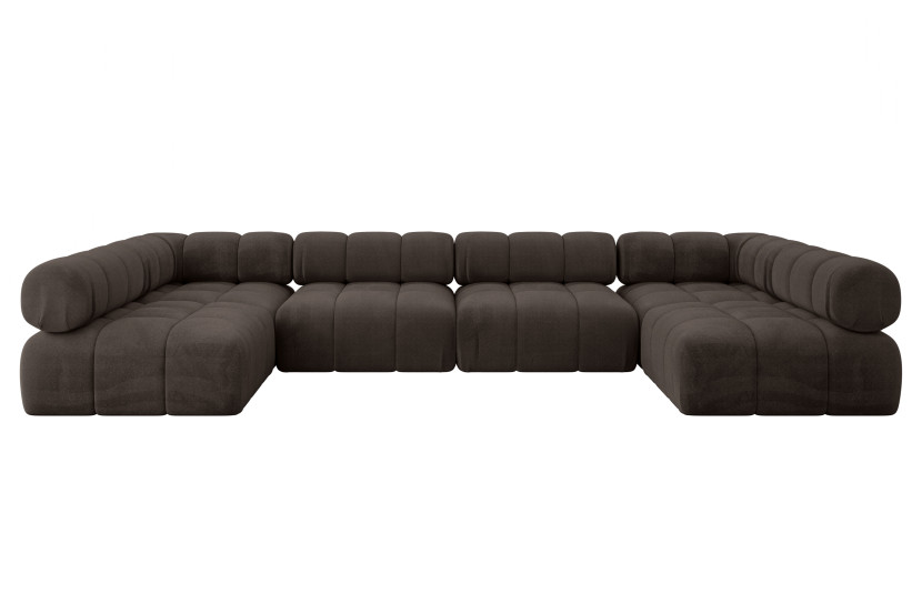 Narożnik uniwersalny modułowy GARVO-U2 380x190x70 cm Brązowy 684290
