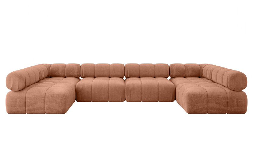 Narożnik uniwersalny modułowy GARVO-U2 380x190x70 cm Morelowy 684403