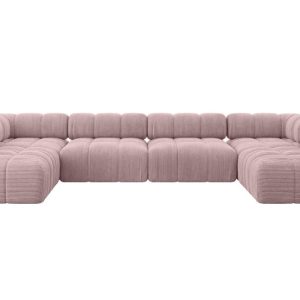 Narożnik uniwersalny modułowy GARVO-U2 380x190x70 cm Różowy 684321 Narożnik uniwersalny modułowy GARVO-U2 380x190x70 cm Różowy 684321