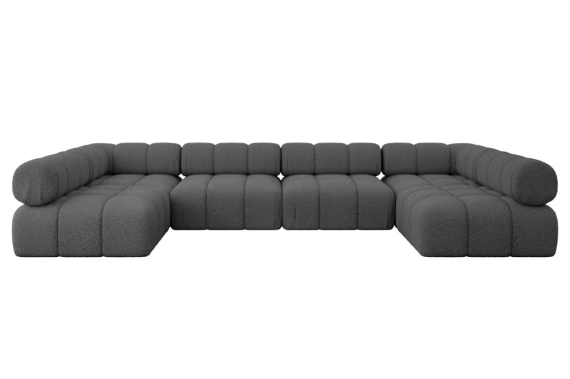 Narożnik uniwersalny modułowy GARVO-U2 380x190x70 cm Szary 684347