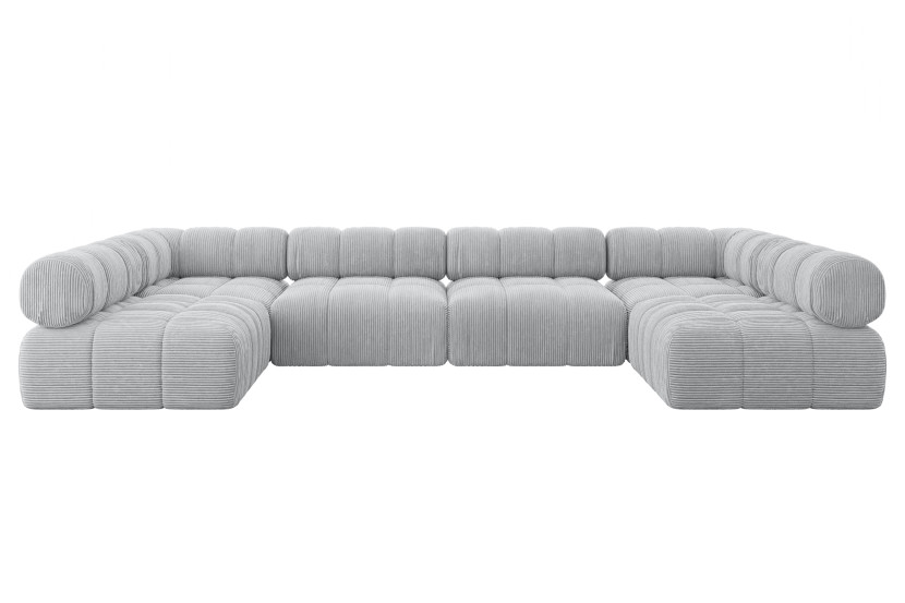 Narożnik uniwersalny modułowy GARVO-U2 380x190x70 cm Szary 684289