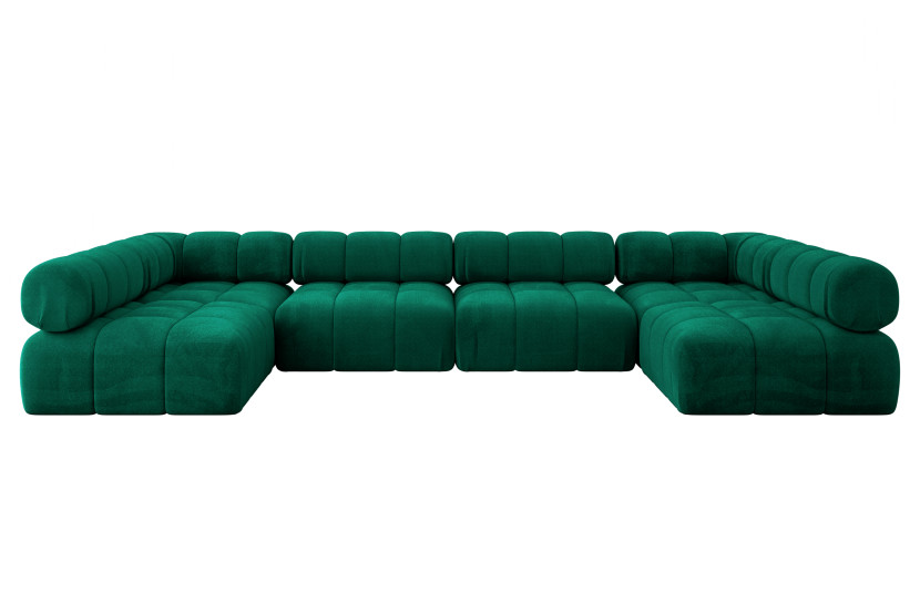 Narożnik uniwersalny modułowy GARVO-U2 380x190x70 cm Zielony 684278