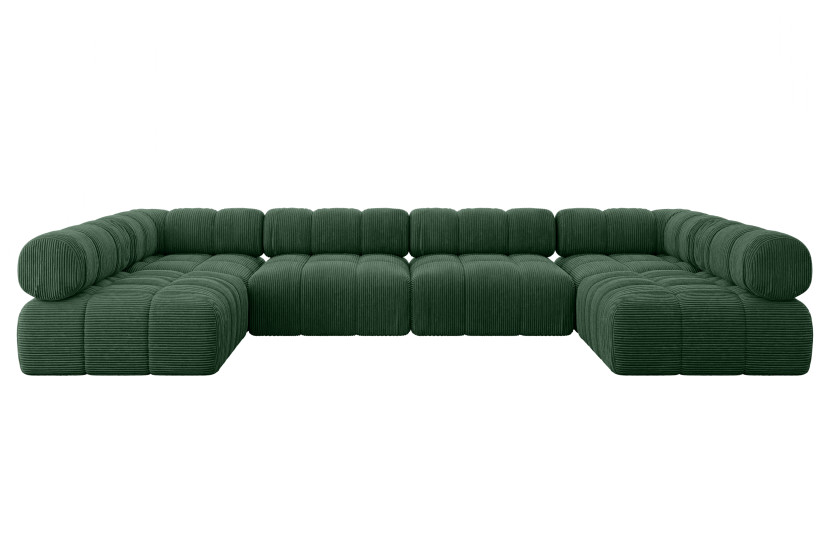 Narożnik uniwersalny modułowy GARVO-U2 380x190x70 cm Zielony 684239