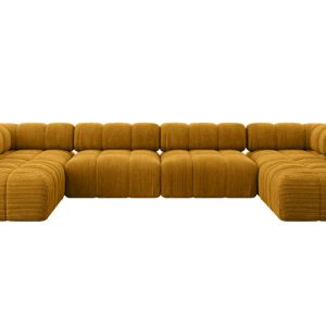 Narożnik uniwersalny modułowy GARVO-U2 380x190x70 cm Żółty 684282 Narożnik uniwersalny modułowy GARVO-U2 380x190x70 cm Żółty 684282