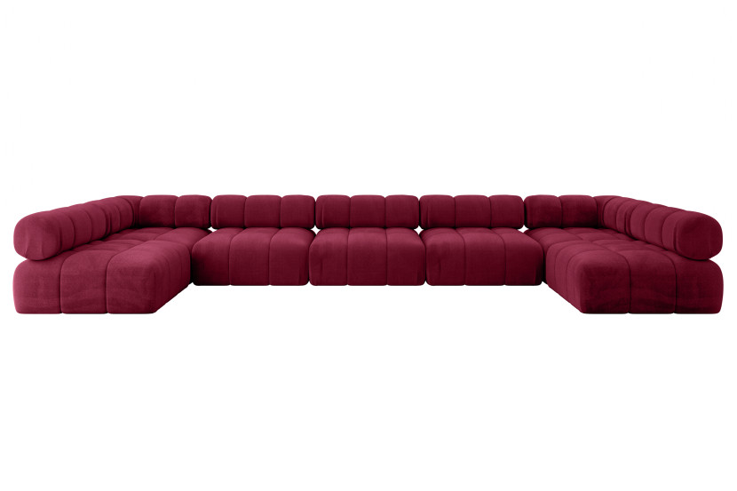 Narożnik uniwersalny modułowy GARVO-U3 475x190x70 cm Bordowy 684231