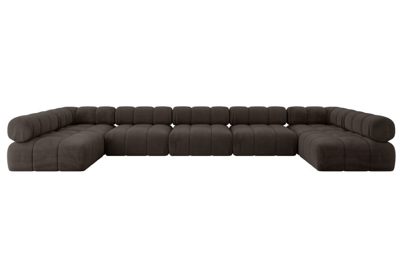 Narożnik uniwersalny modułowy GARVO-U3 475x190x70 cm Brązowy 684381