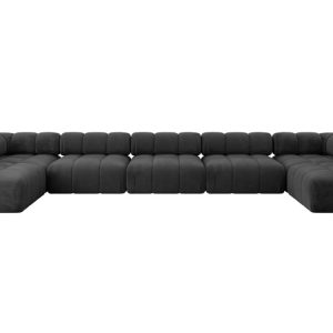 Narożnik uniwersalny modułowy GARVO-U3 475x190x70 cm Czarny 684277 Narożnik uniwersalny modułowy GARVO-U3 475x190x70 cm Czarny 684277
