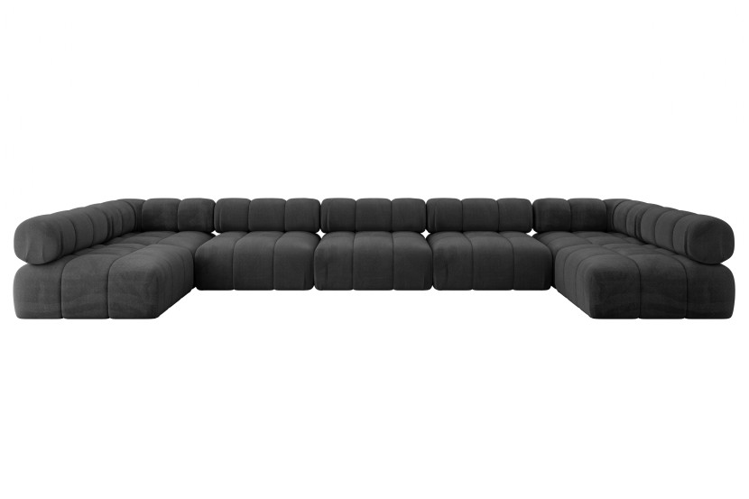 Narożnik uniwersalny modułowy GARVO-U3 475x190x70 cm Czarny 684277