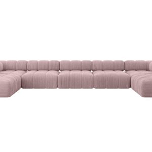 Narożnik uniwersalny modułowy GARVO-U3 475x190x70 cm Różowy 684380 Narożnik uniwersalny modułowy GARVO-U3 475x190x70 cm Różowy 684380