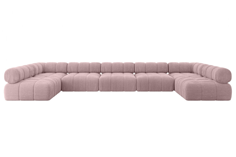 Narożnik uniwersalny modułowy GARVO-U3 475x190x70 cm Różowy 684380