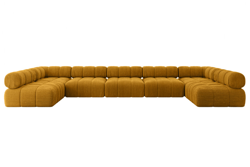 Narożnik uniwersalny modułowy GARVO-U3 475x190x70 cm Żółty 684247