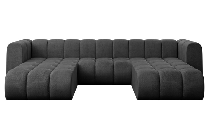 Narożnik uniwersalny modułowy Joren-U1 - 319x177x70 cm Czarny 758753