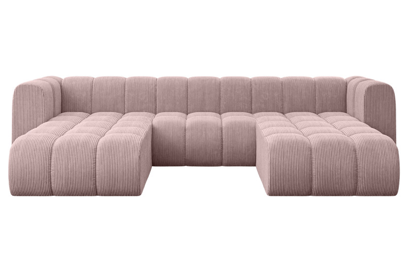 Narożnik uniwersalny modułowy Joren-U1 - 319x177x70 cm Różowy 758328