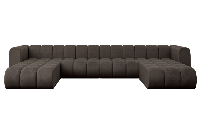 Narożnik uniwersalny modułowy Joren-U2 - 410x177x70 cm Brązowy 758770