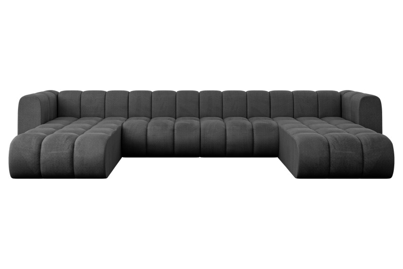 Narożnik uniwersalny modułowy Joren-U2 - 410x177x70 cm Czarny 758592