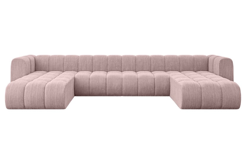 Narożnik uniwersalny modułowy Joren-U2 - 410x177x70 cm Różowy 758265