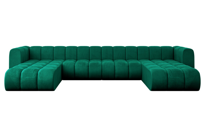 Narożnik uniwersalny modułowy Joren-U2 - 410x177x70 cm Zielony 758925